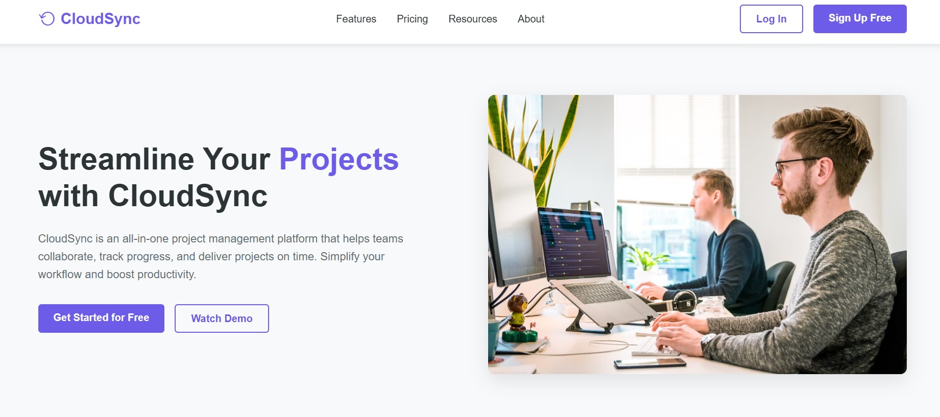 CloudSync SaaS Website